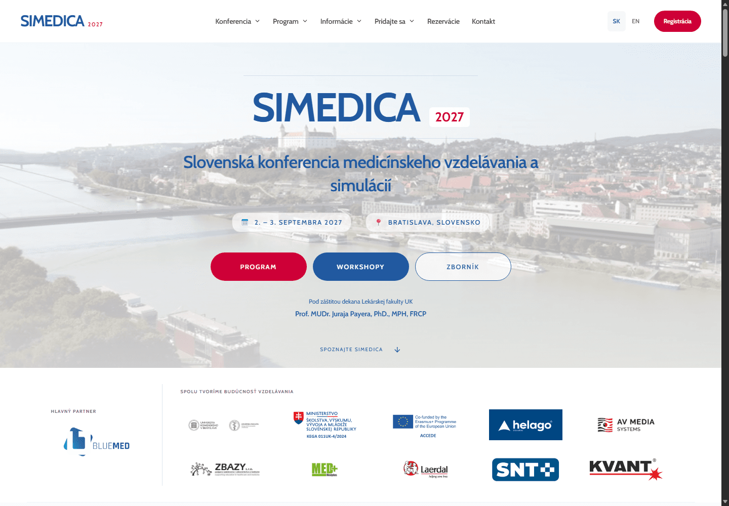 Snímka webovej stránky: SIMEDICA